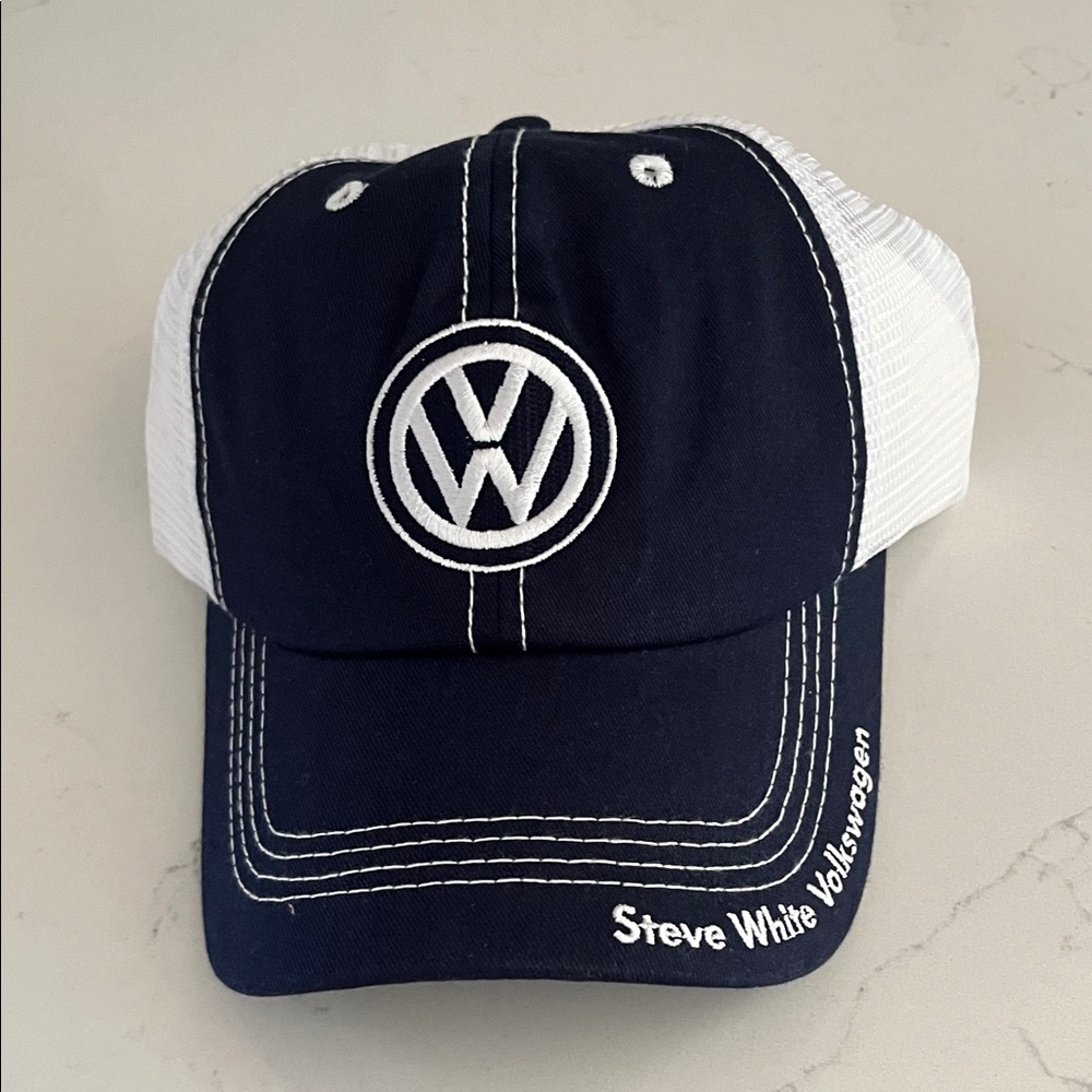 New Navy and White Volkswagen Logo  Ball Cap